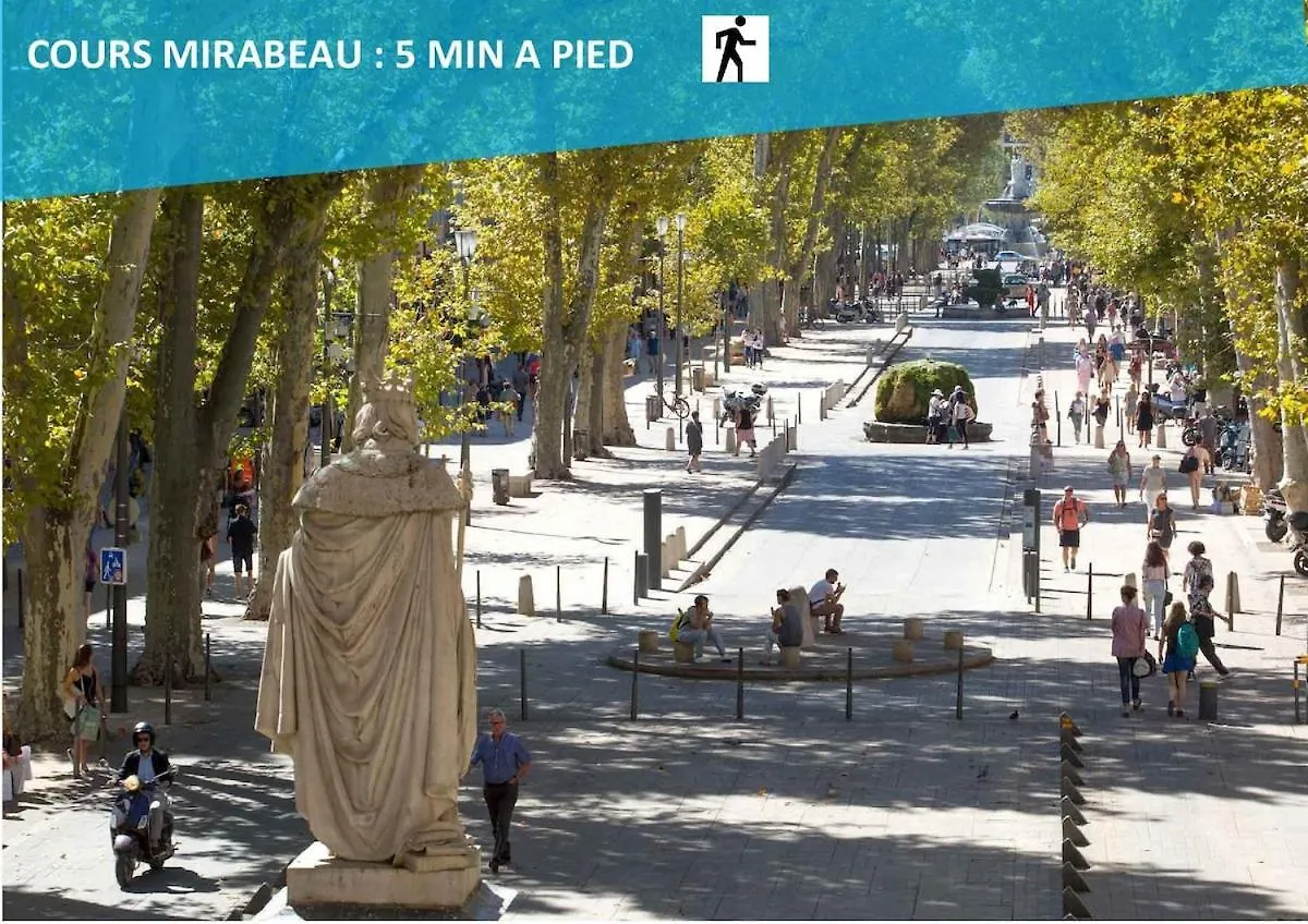 A 5 Min A Pied Du Cours Mirabeau-Centre Historique Lägenhet Aix-en-Provence